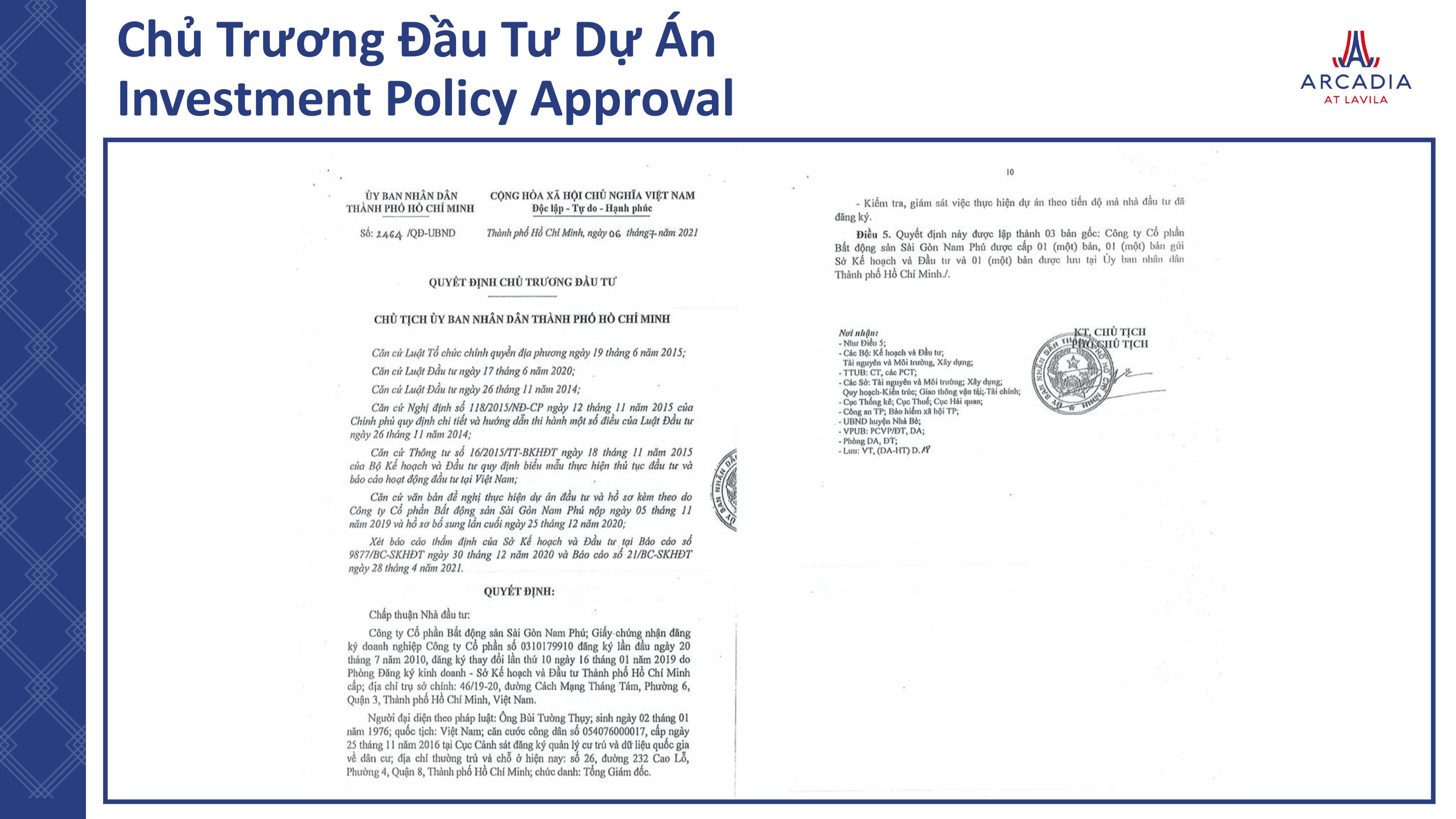 Chủ trương đầu tư